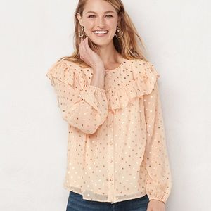 LC Lauren Conrad Ruffle Blouse